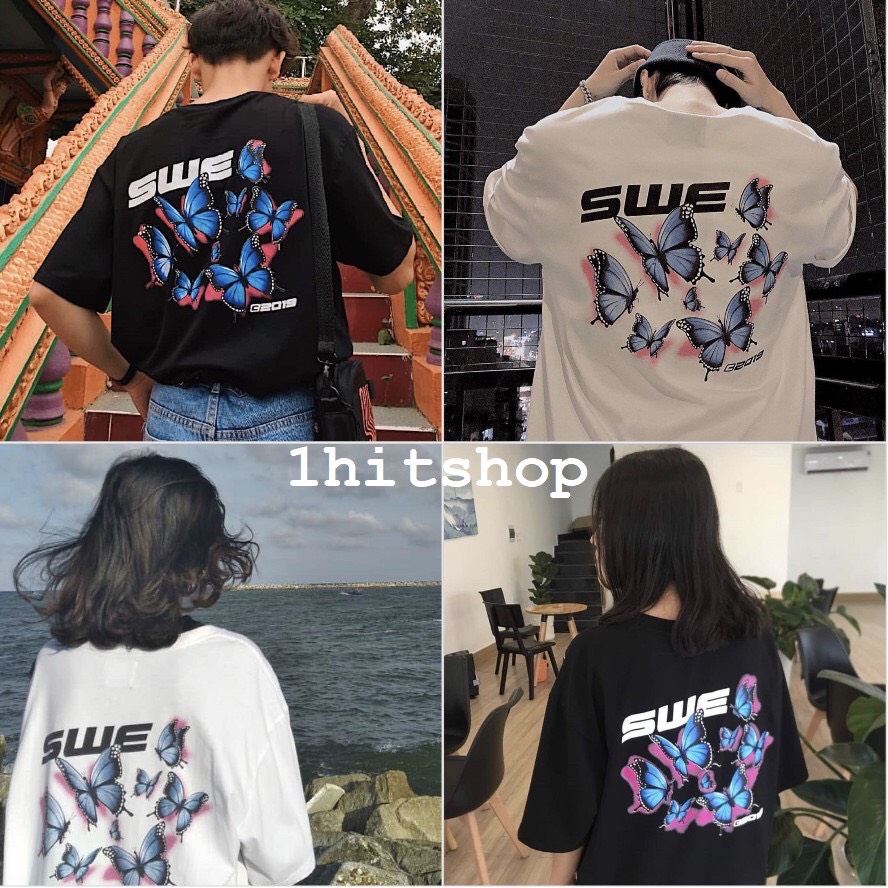 [HCM]Áo Thun Nam Form Rộng Hàn Quốc Màu Đen In SWE BƯỚM Phong Cách Thiết Kế Thời Trang Kiểu Dáng Năng Động Trẻ Trung MS569