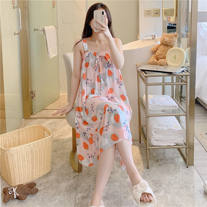 Váy Lanh Hai Dây Mặc Nhà VN96