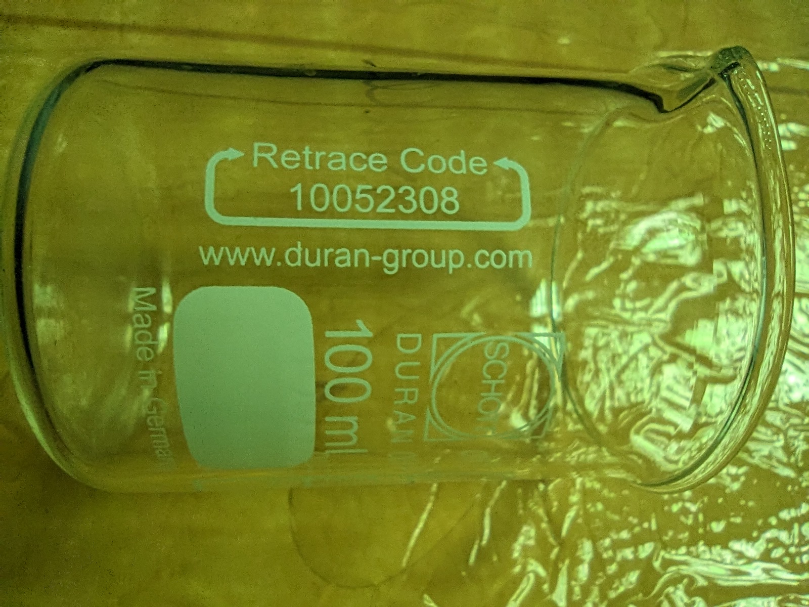 Cốc thuỷ tinh chịu nhiệt Duran 100mL