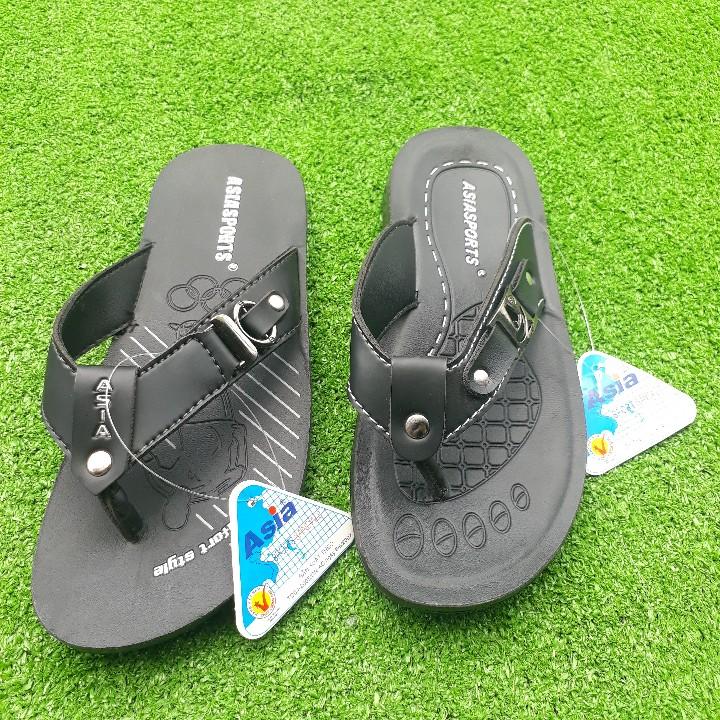 [Hcm] Asia Men's Fashion Flip-Flops with Straps and Pu Leather Sole
