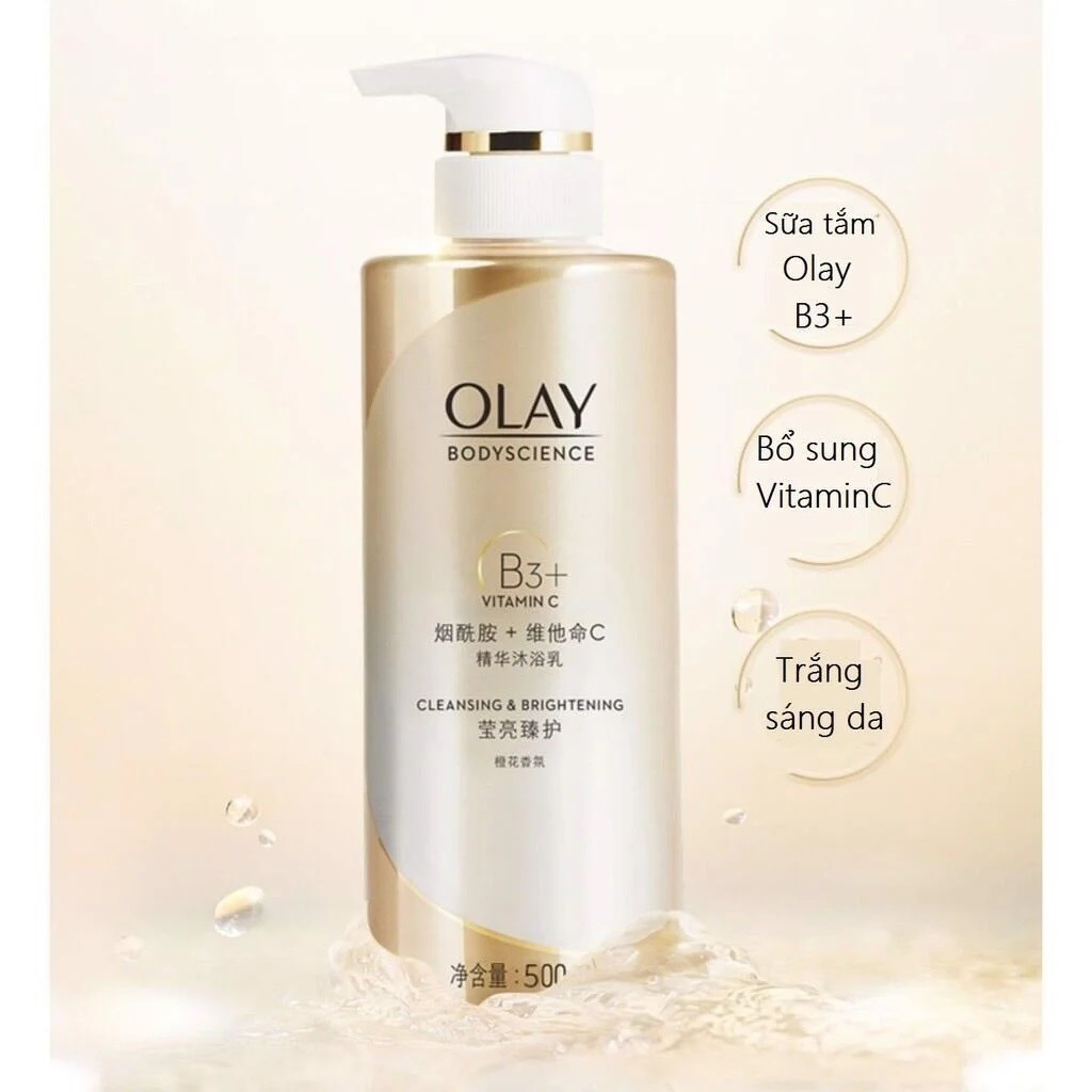 [CHÍNH HÃNG] Sữa tắm OLAY B3+ Vitamin C trắng da 500ml