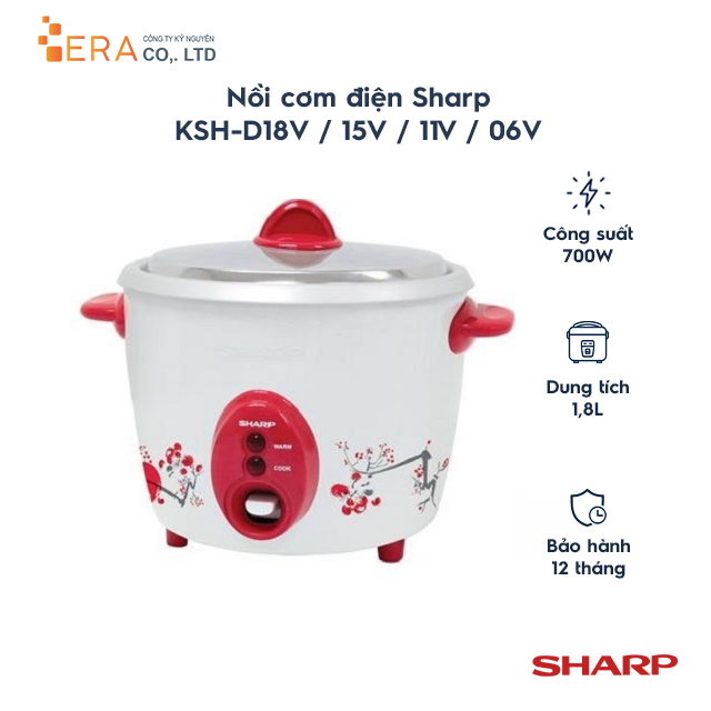 Nồi cơm điện Sharp KSH-D18V / 15V / 11V / 06V
