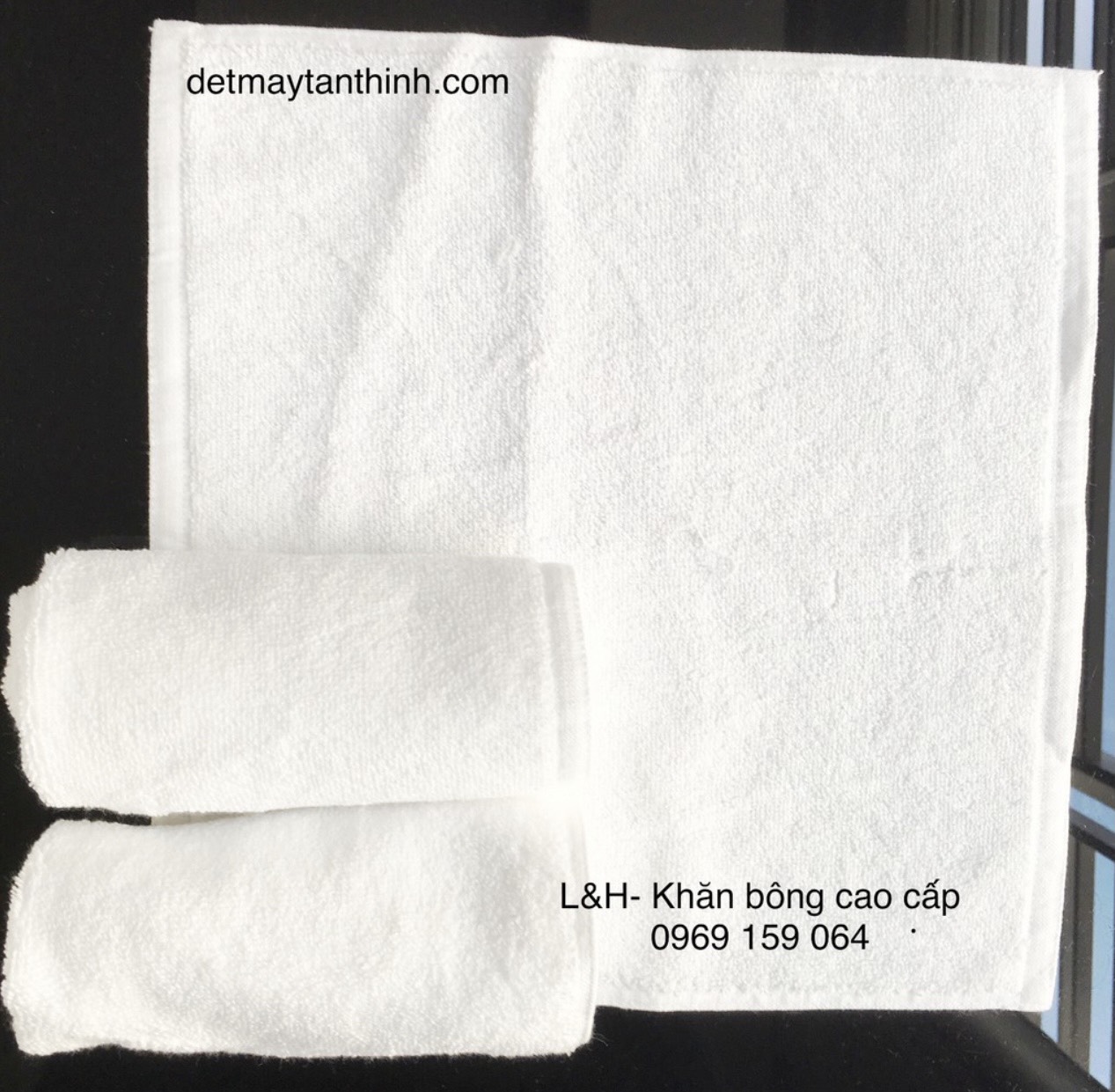 Khăn mặt cotton trắng, KT 30x30cm