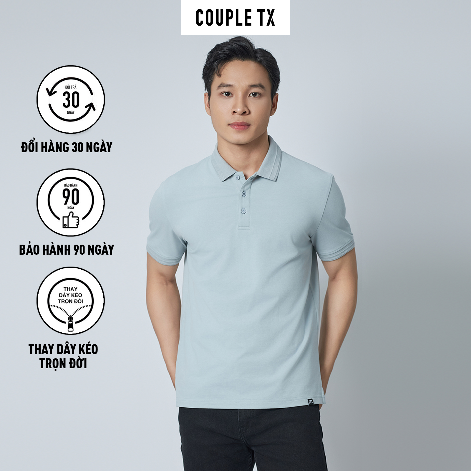 Men's Polo Shirt Couple Tx - Turn-Down Collar T-Shirt, High Quality Cotton, Elegant, Luxurious, Polite Basic Regular Fitt Mpo 1351