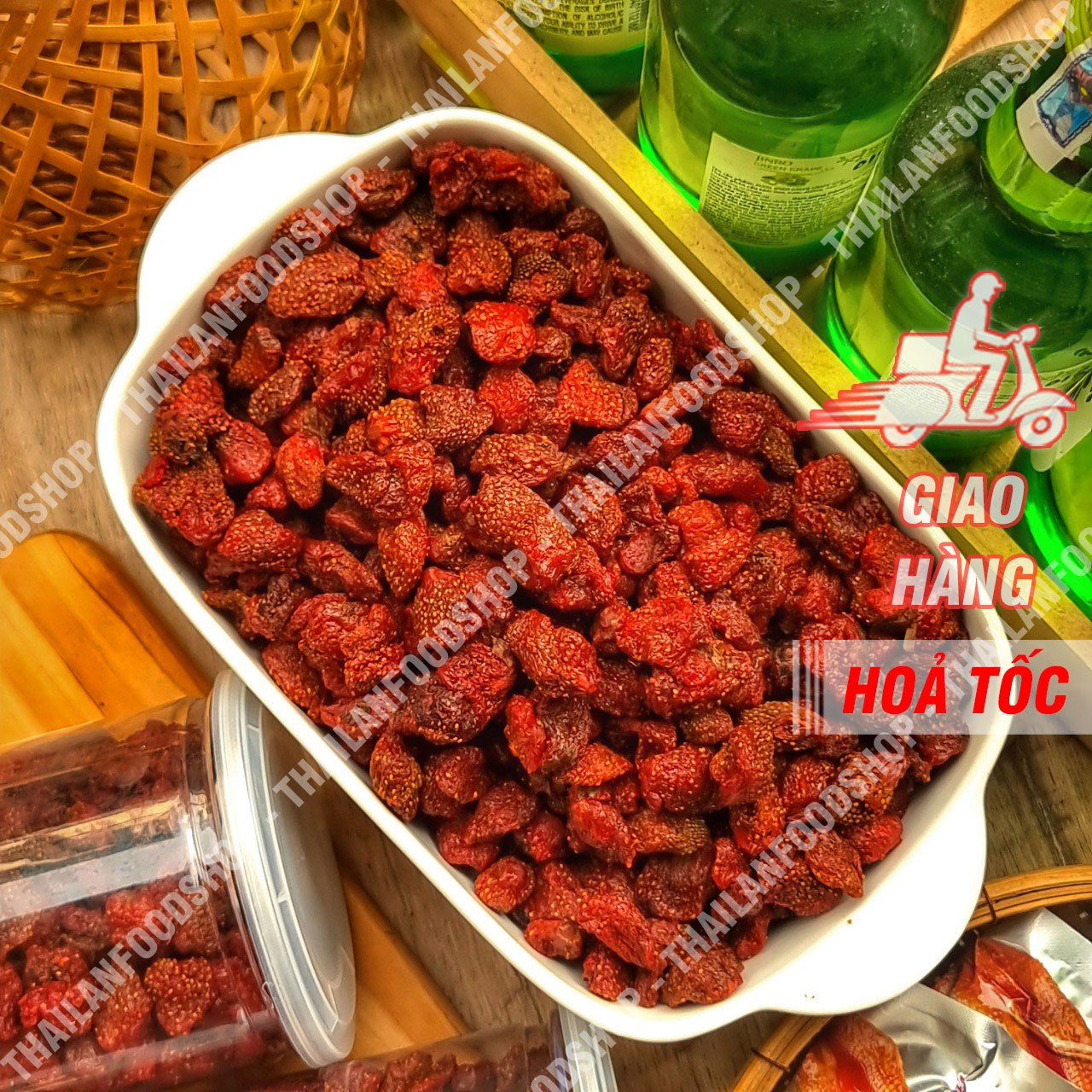 Dâu Tây Sấy Dẻo Đà Lạt - Lon 500gr