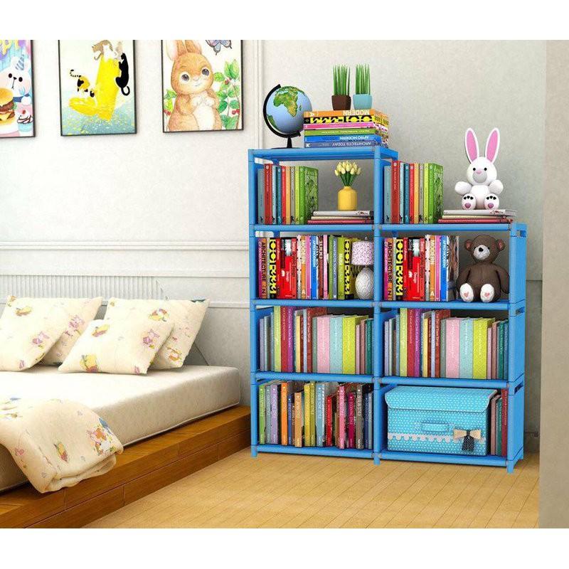 Kệ sách 4 tầng 7 ngăn (HỒNG) LOẠI MỚI
