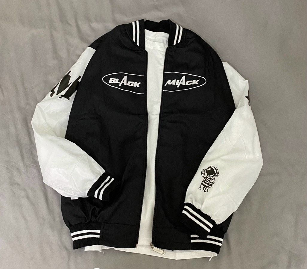 Áo khoác bomber dù 2 lớp thêu chữ blackmiack-shopsigiare1