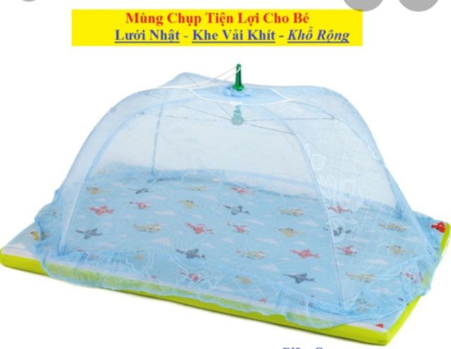 MÙNG CHỤP CHO EM BÉ VẢI TUYN IN HOA