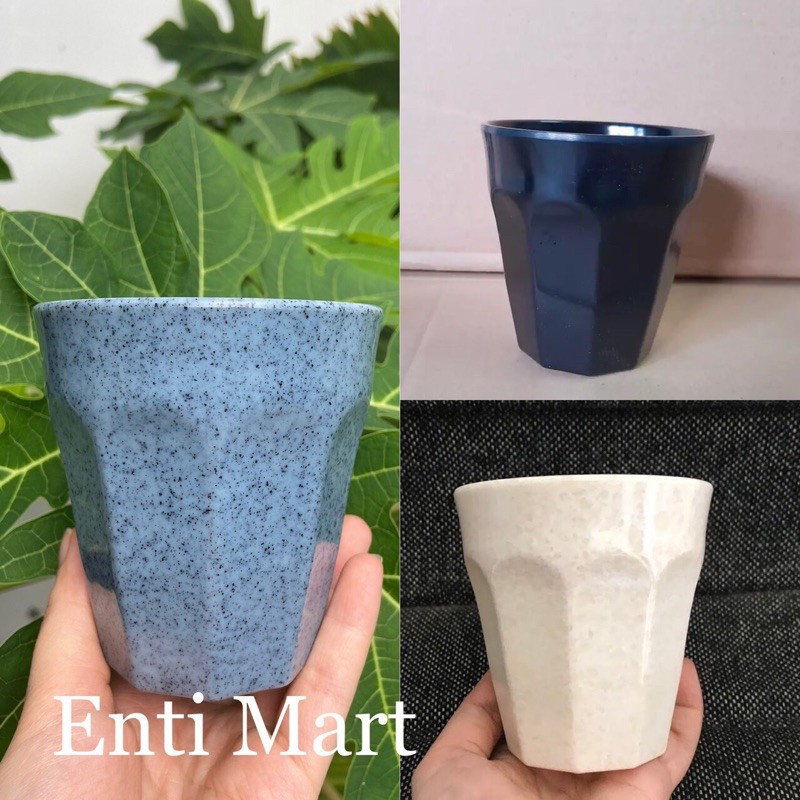 Ly melamine uống trà cao 8.9cm màu đen, nâu
