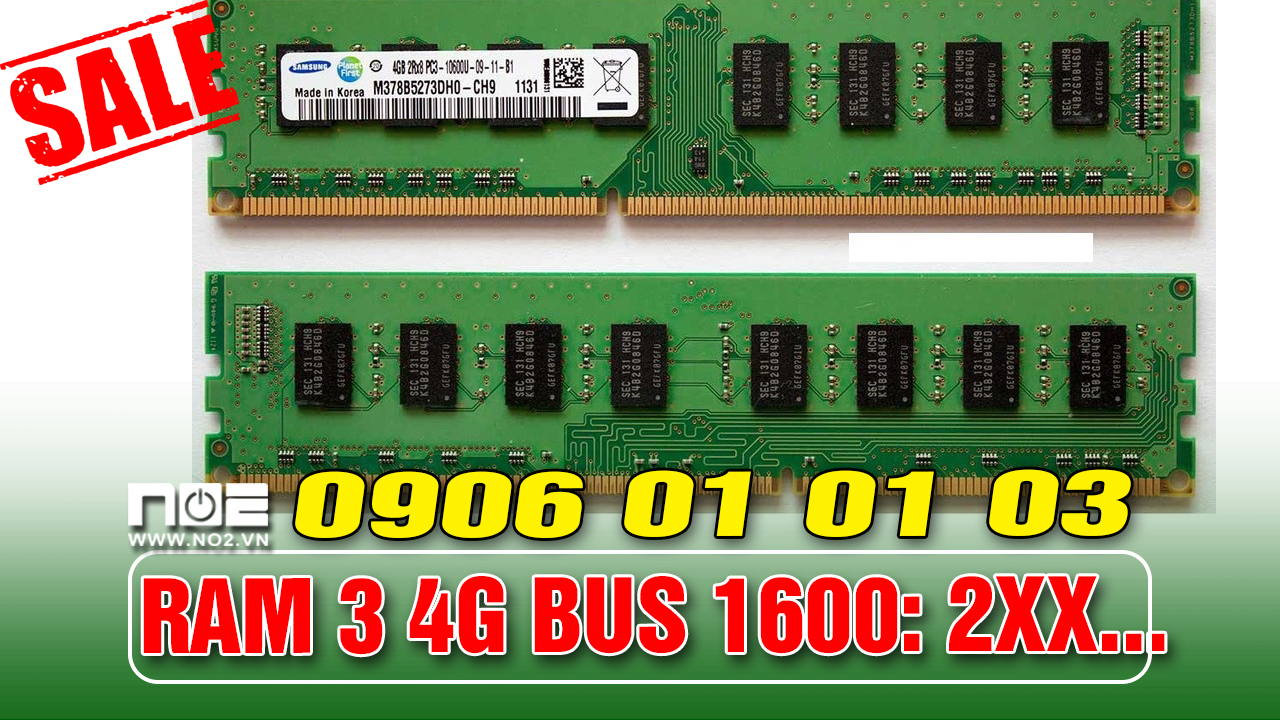 Ram 3 4g bus 1600 máy tính bàn