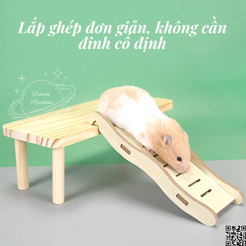 Cầu thang gỗ cho hamster, sóc...