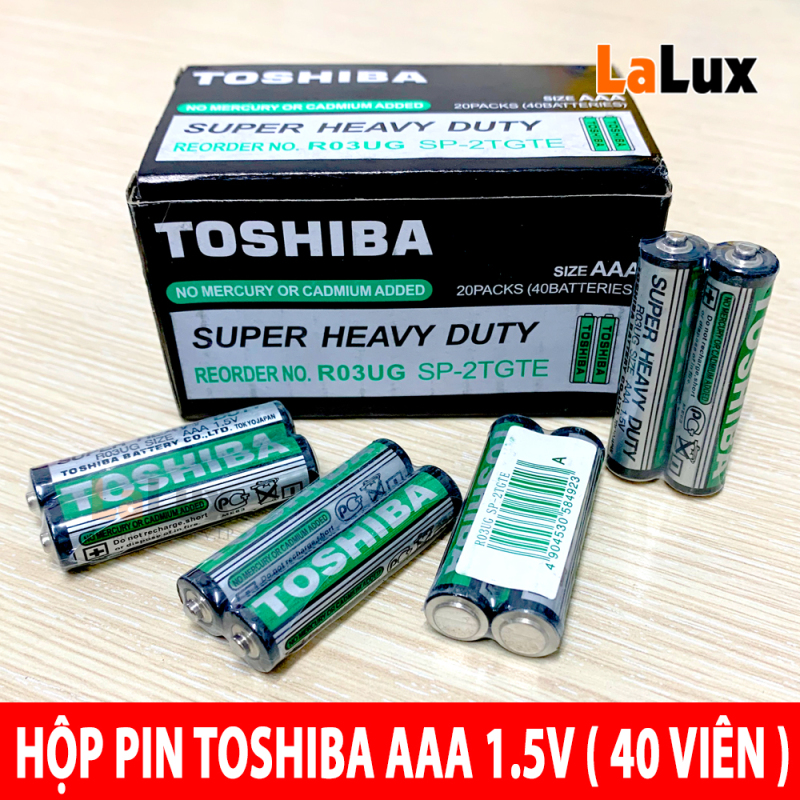 Hộp Pin AAA TOSHIBA 1.5V ( 40 Viên ) - Pin 3A , Pin Tiểu Nhỏ, Pin Đũa, Dùng Cho Remote Máy Lạnh(tv), Đồ Chơi, Đồ Dùng Điện Năng Lượng ( Shop Có Bán Pin Sạc )