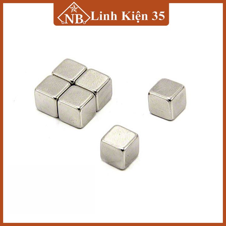 Một viên nam châm đất hiếm vuông (4x4x4mm/10x10x10mm)