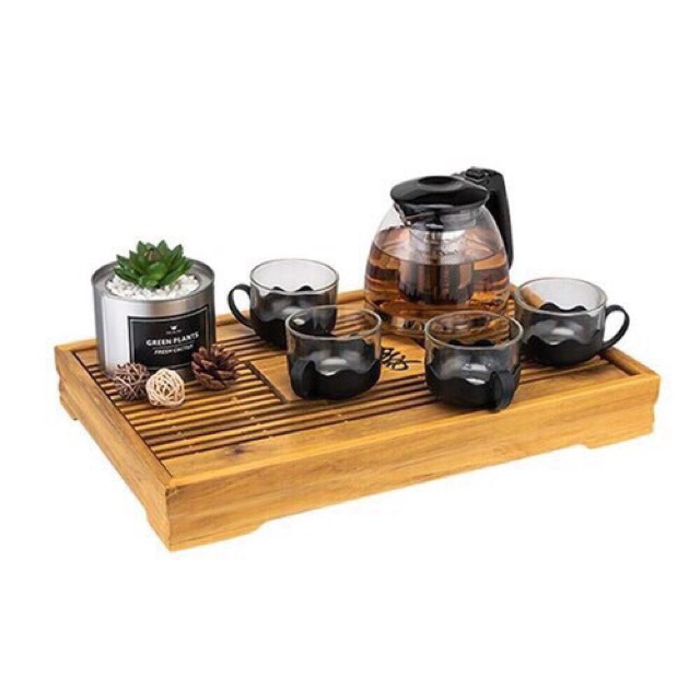 Bộ Ấm Pha Trà Có Lưới Lọc Tặng Kèm 4 Ly