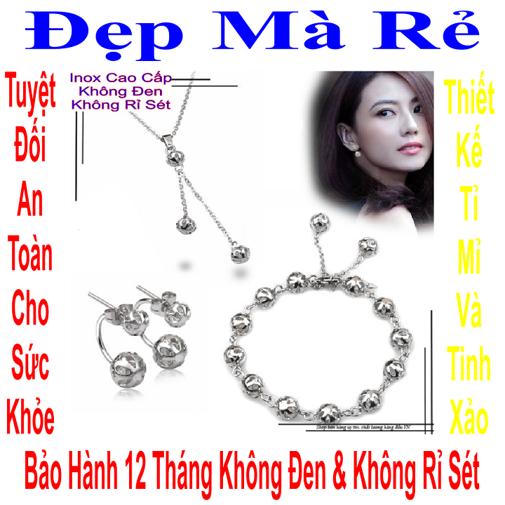 Bracelets stainless steel chain style ball hollow-commitment 1 Đổi 1 if rust