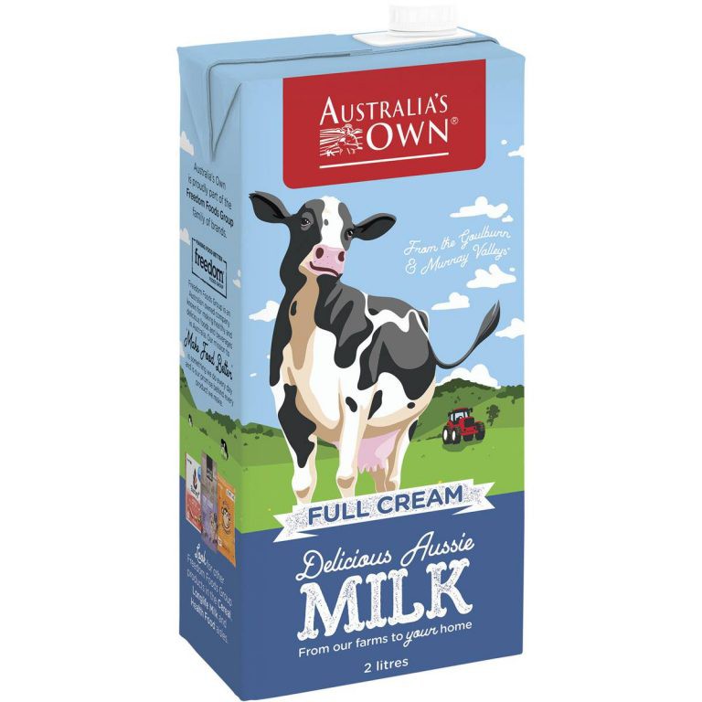 Bộ 2 hộp Sữa tươi tiệt trùng Australia's Own Nguyên Kem 1L, không đường, Australia's Own full Cream nhập khẩu chính hãng từ Úc, không chứa chất bảo quản, phù hợp với trẻ em trên 1 tuổi