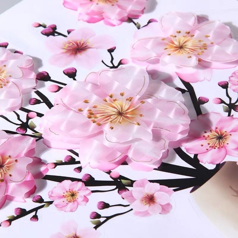 Tranh dán tường, decal dán tường bình hoa 3d