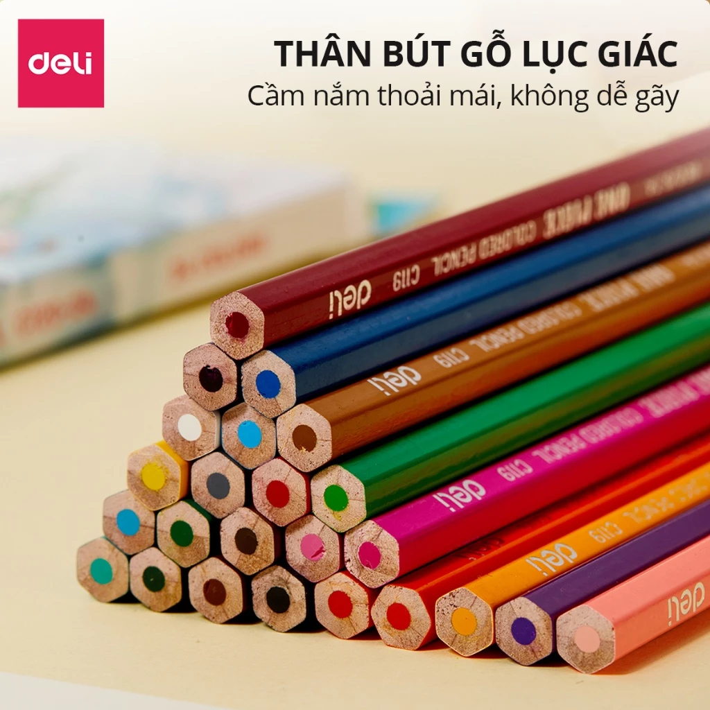 Bút Chì Màu Dạng Cốc Học Sinh Dễ Thương OnePiece Deli - C119