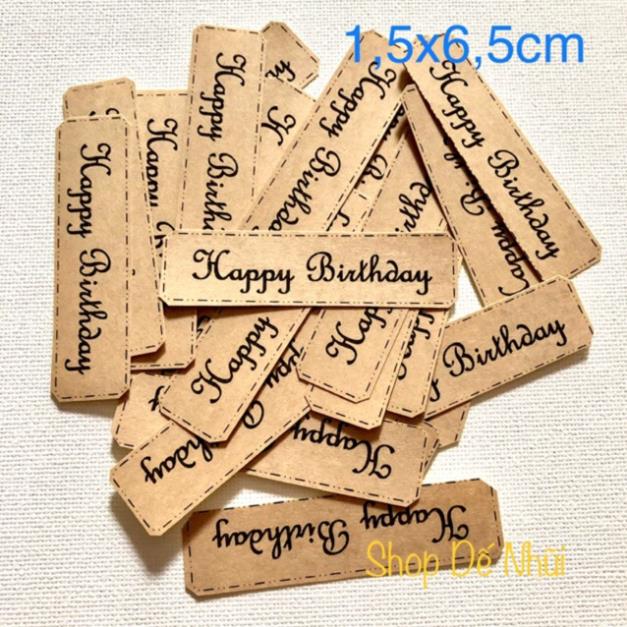 [Mã 12LSSALE giảm 100% đơn 50k] 50 Nhãn Dán Sticker “HAPPY BIRTHDAY”