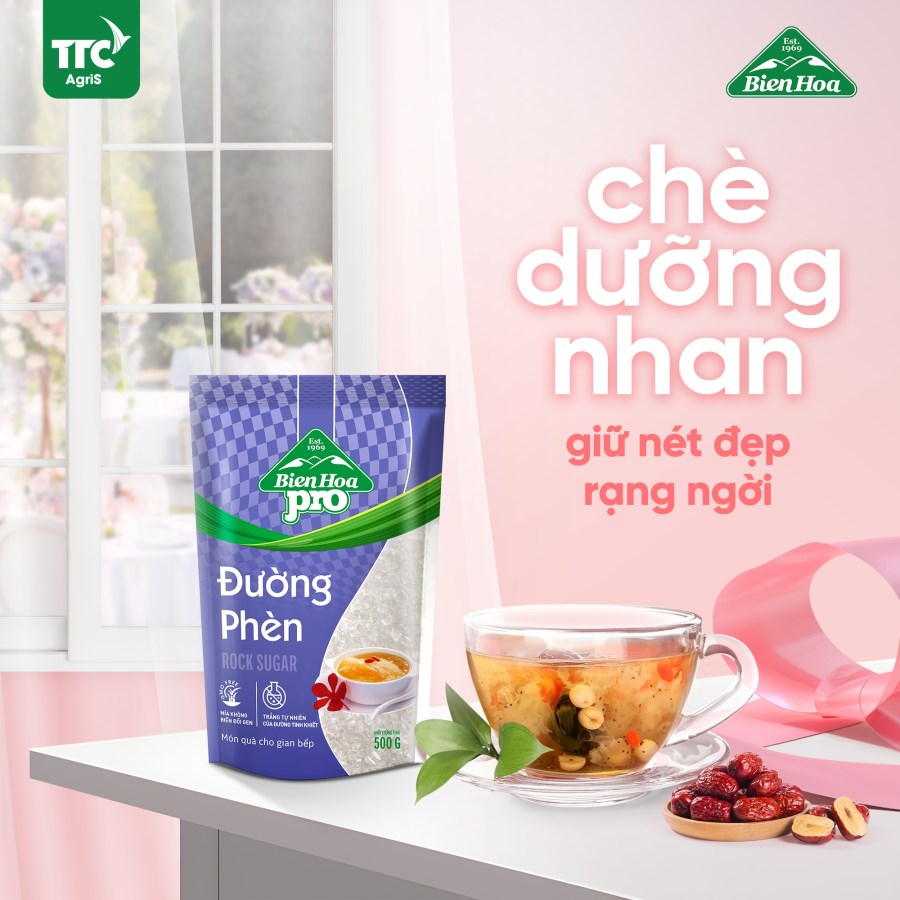 Đường phèn viên nhỏ Biên Hòa Pro - 500gr