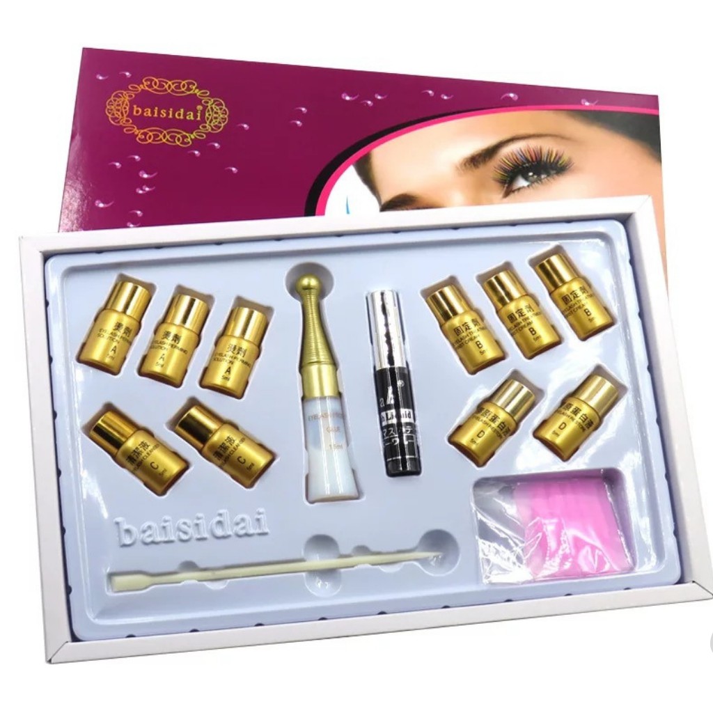 Bộ thuuốc Uốn Mi Phủ Đen Collagen 6D BAISIDAI ( hàng chuẩn)