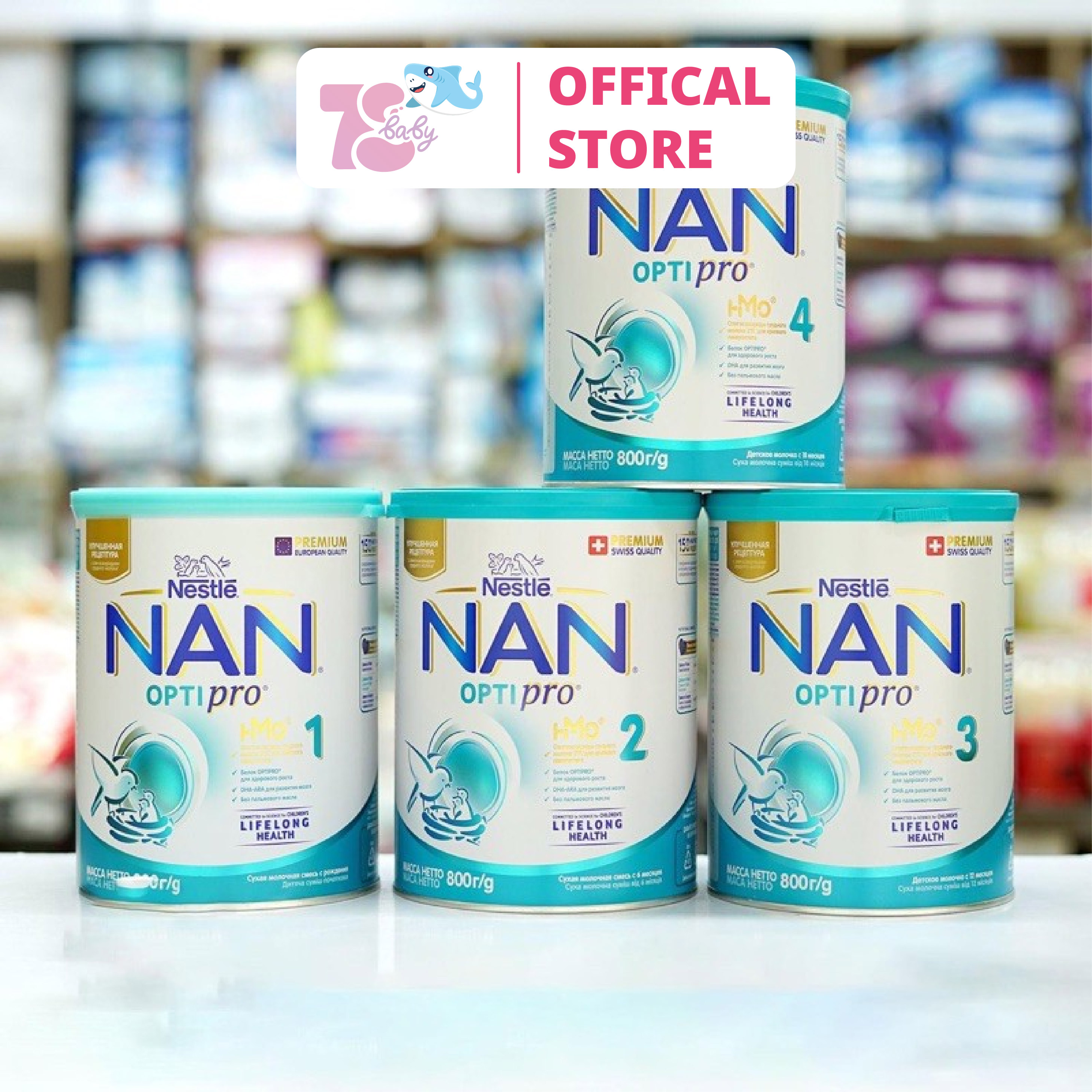 SỮA BỘT NAN NGA ĐỦ SỐ 1,2,3,4 800G