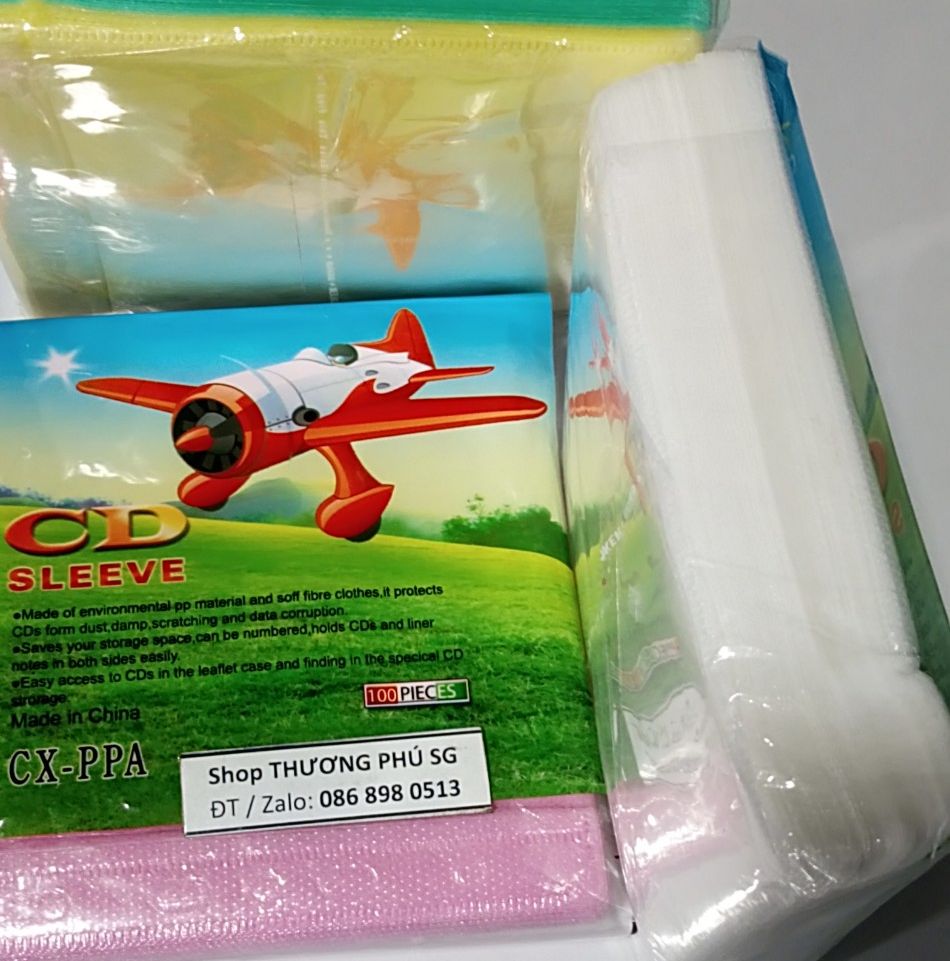 Bao xốp đựng đĩa CD 2 mặt (Túi 100 Cái - Túi đựng CD) (Nhiều màu tùy lô hàng)