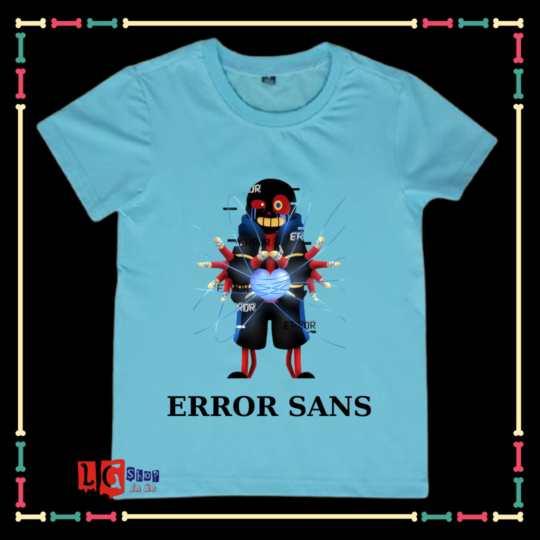 Áo phông bé trai Error Sans, nhân vật chính game Sans Undertale siêu ngầu