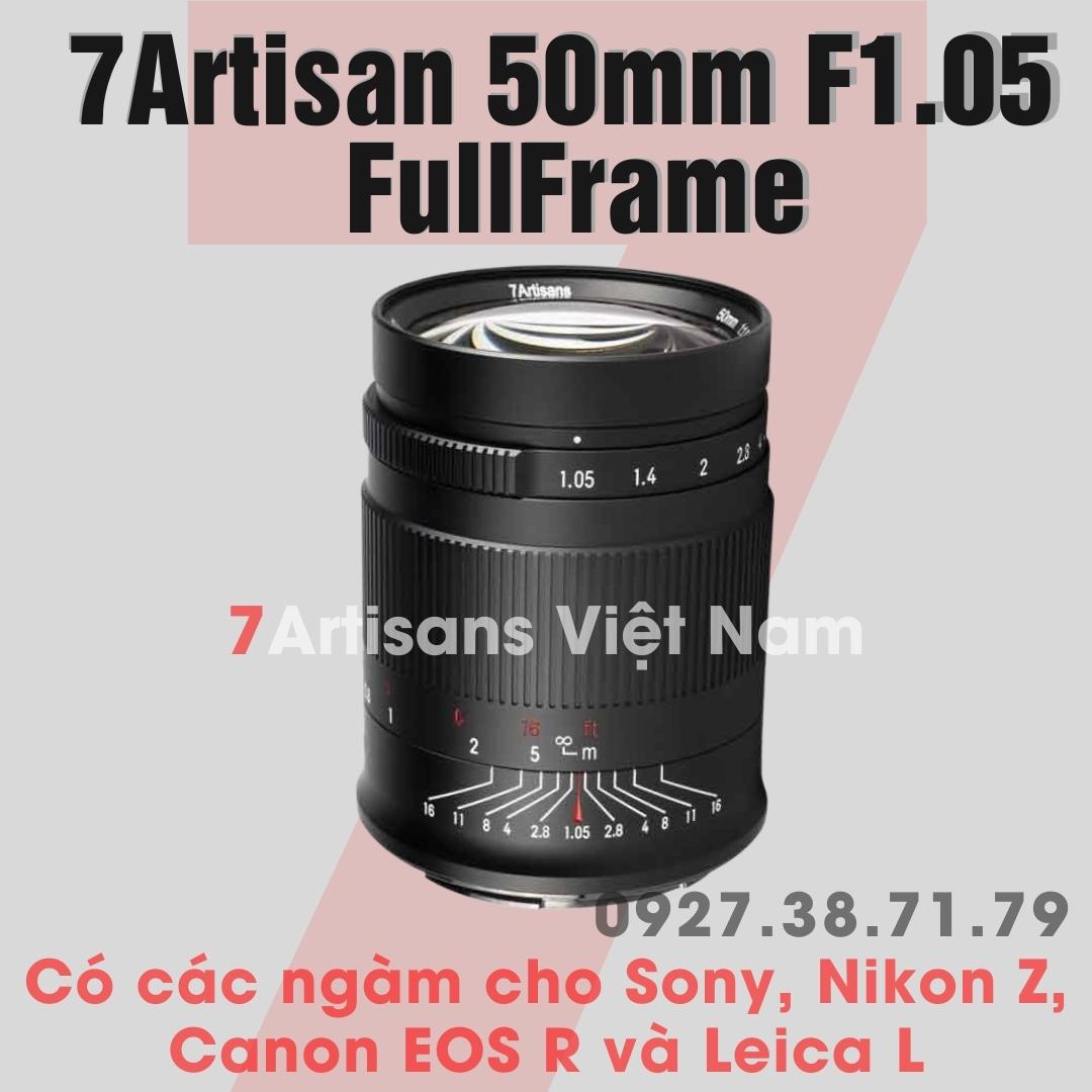 Ống kính 7Artisans 50mm F1.05 Full-Frame ngàm cho Sony FE, Canon RF