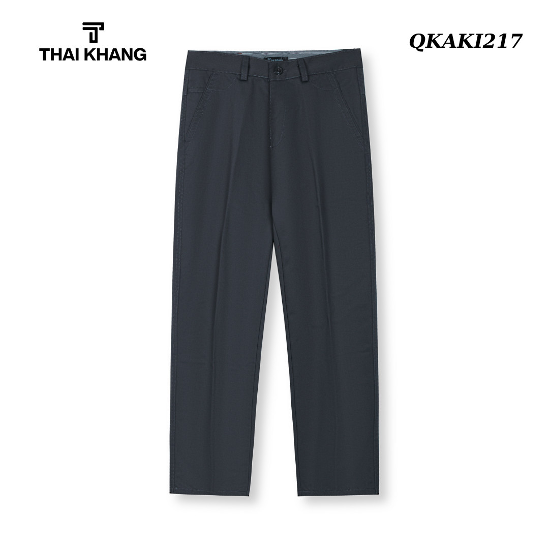 Quần ống đứng kaki nam trung niên vải cotton  may bởi Thái Khang loại quần kaki nam trung niên ống suông QKAKI21
