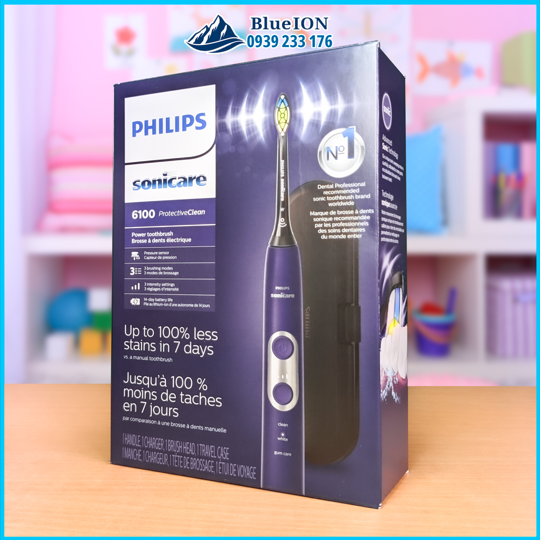 [HCM]Bàn chải điện Philips Sonicare ProtectiveClean 6100 (hàng Mỹ)