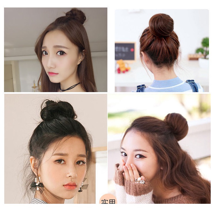 Miếng Độn Tóc Phồng Tròn Củ Tỏi Hỗ Trợ Búi Tóc