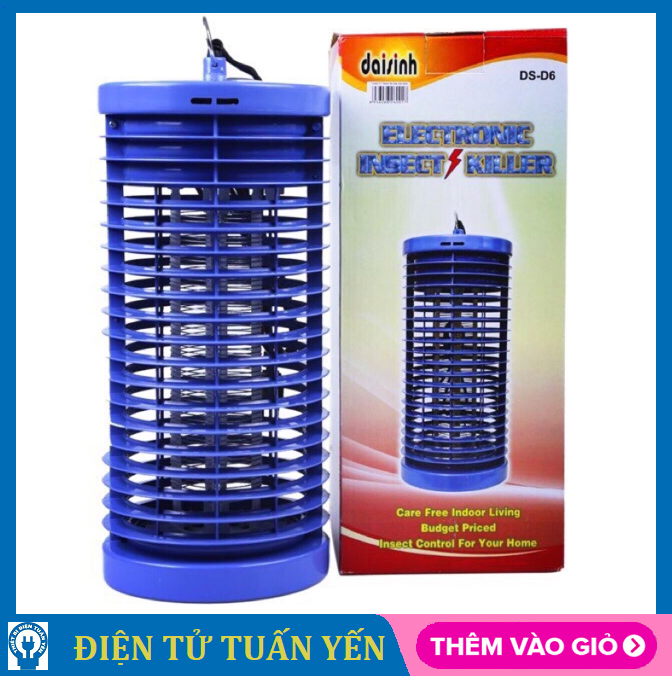 Đèn bắt muỗi Đại Sinh DS-D6 công suất 6W sử dụng ánh sáng xanh diệt côn trùng - Hàng chính hãng