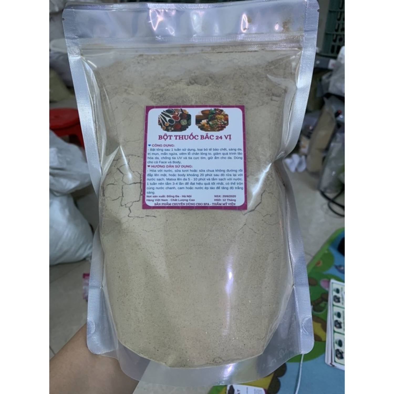 500gr Bột tắm trắng thuốᴄ Bắc 24 vị handmade