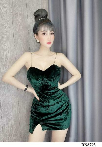 đầm body 2 dây cúp quả ngực sexy