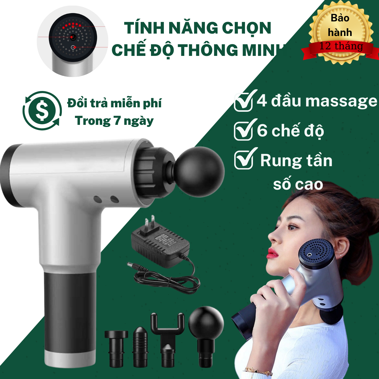 Máy massage toàn thân đa năng cầm tay, máy mát xa cầm tay mini bản mới 2022 mát xa toàn thân, Máy massage cầm tay rung, may massage cam tay, máy mát xa cổ vai gáy, máy massage mini, máy massage toàn thân đa năng