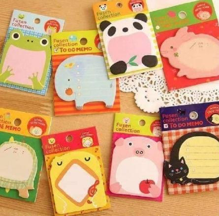 Combo 5 Giấy Note Ghi Chú Hình Thú Đáng Yêu