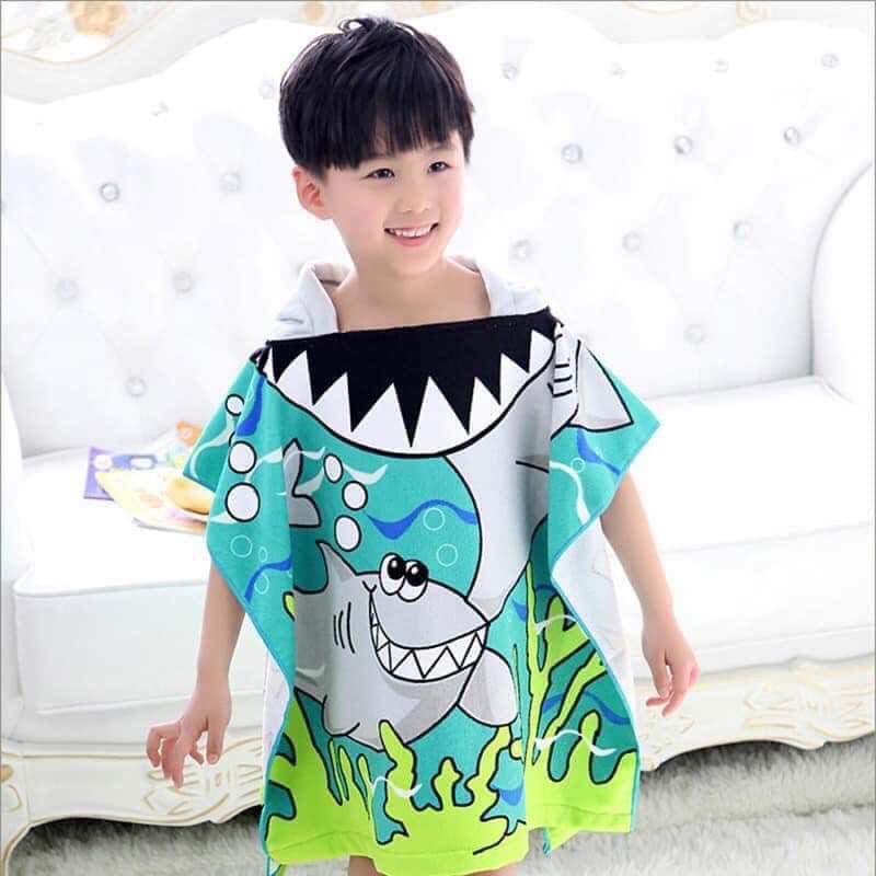 Khăn choàng tắm có mũ 2 trong 1 cho bé