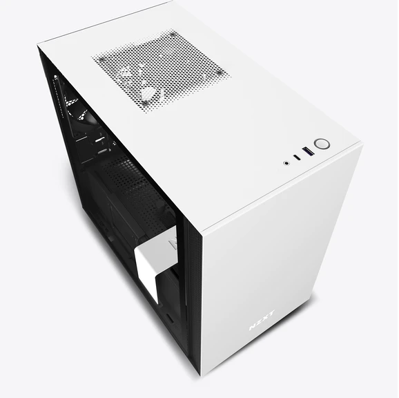 VỎ CASE MÁY TÍNH NZXT H210i - MATTE WHITE/BLACK