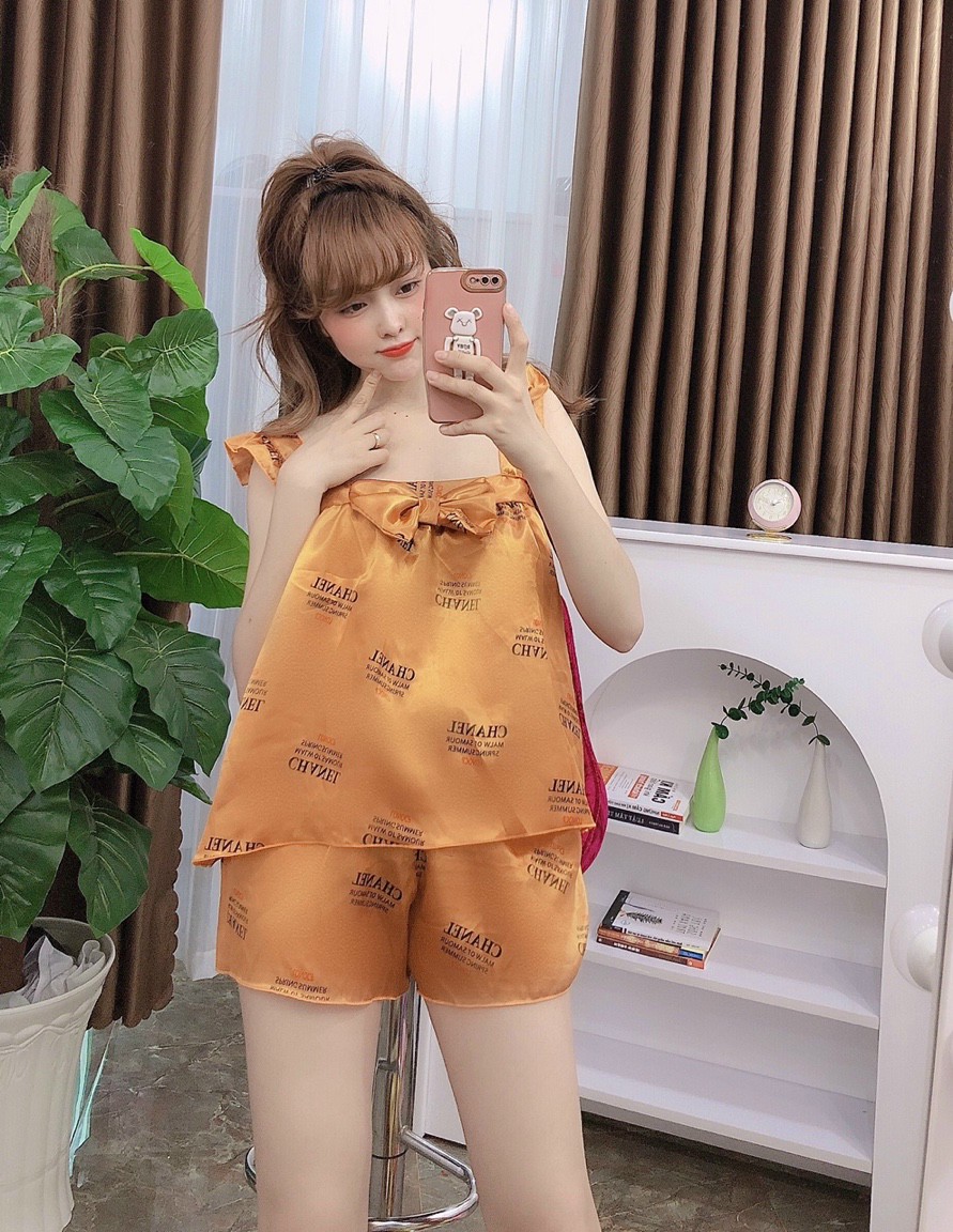 Đồ bộ mặc nhà kate lụa đùi dễ thương 503