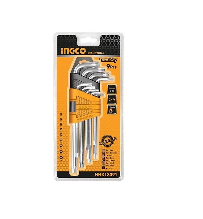 Bộ 9 chìa lục giác bông Ingco HHK13091