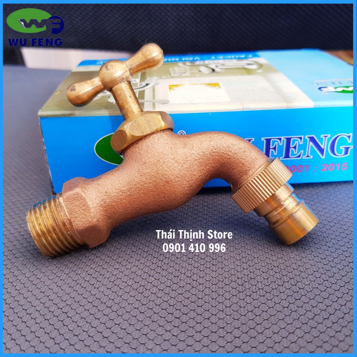 Vòi hồ đồng tay vặn có mỏ WUFENG Phi 21mm WF341TT - Thái Thịnh Store