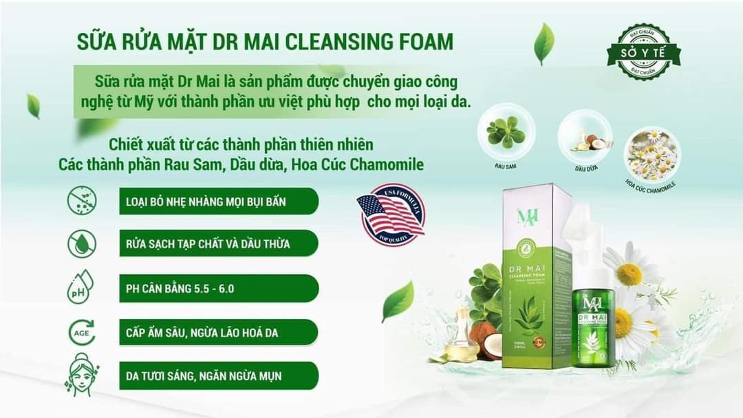 Sữa rửa mặt Dr Mai mẫu mới nhất