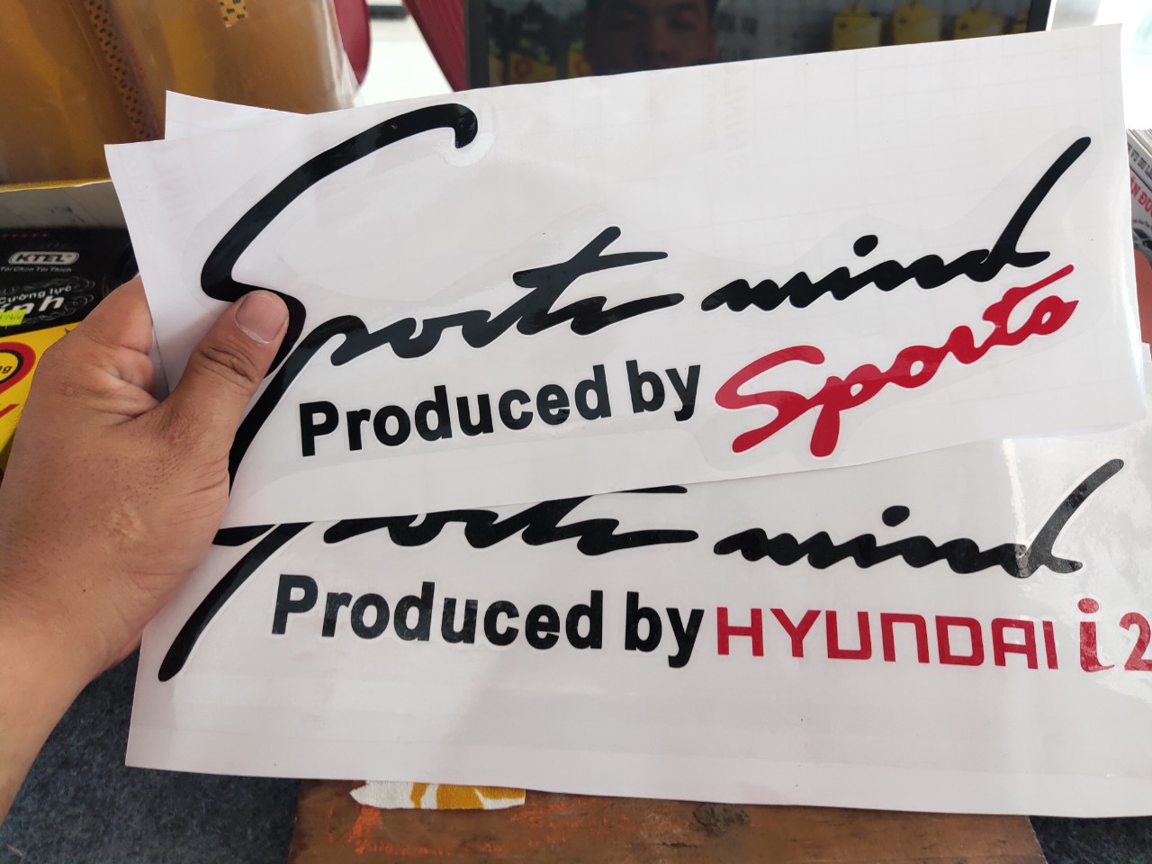 tem dán sport mind, dán nắp capo sport