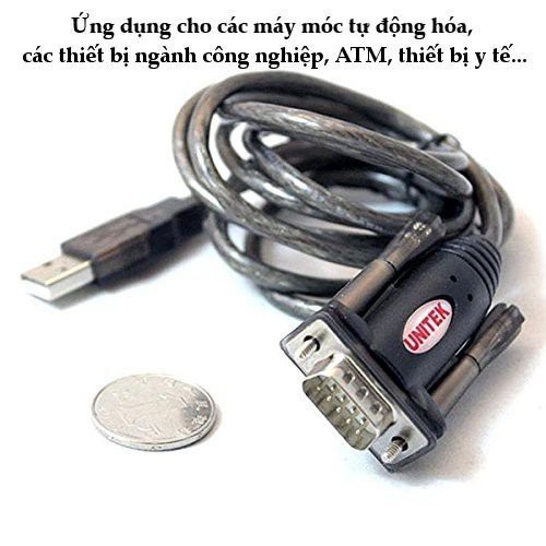 DÂY CÁP CHUYỂN TỪ USB RA COM RS232 HÃNG UNITEK Y-105A