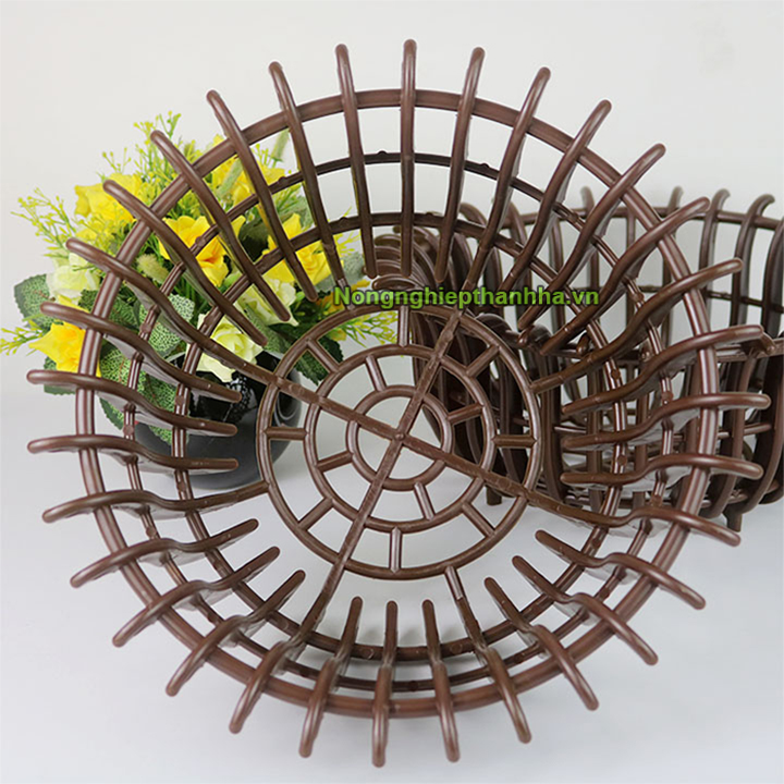 Chậu nhựa trồng lan phi 30 hình sen - CN33