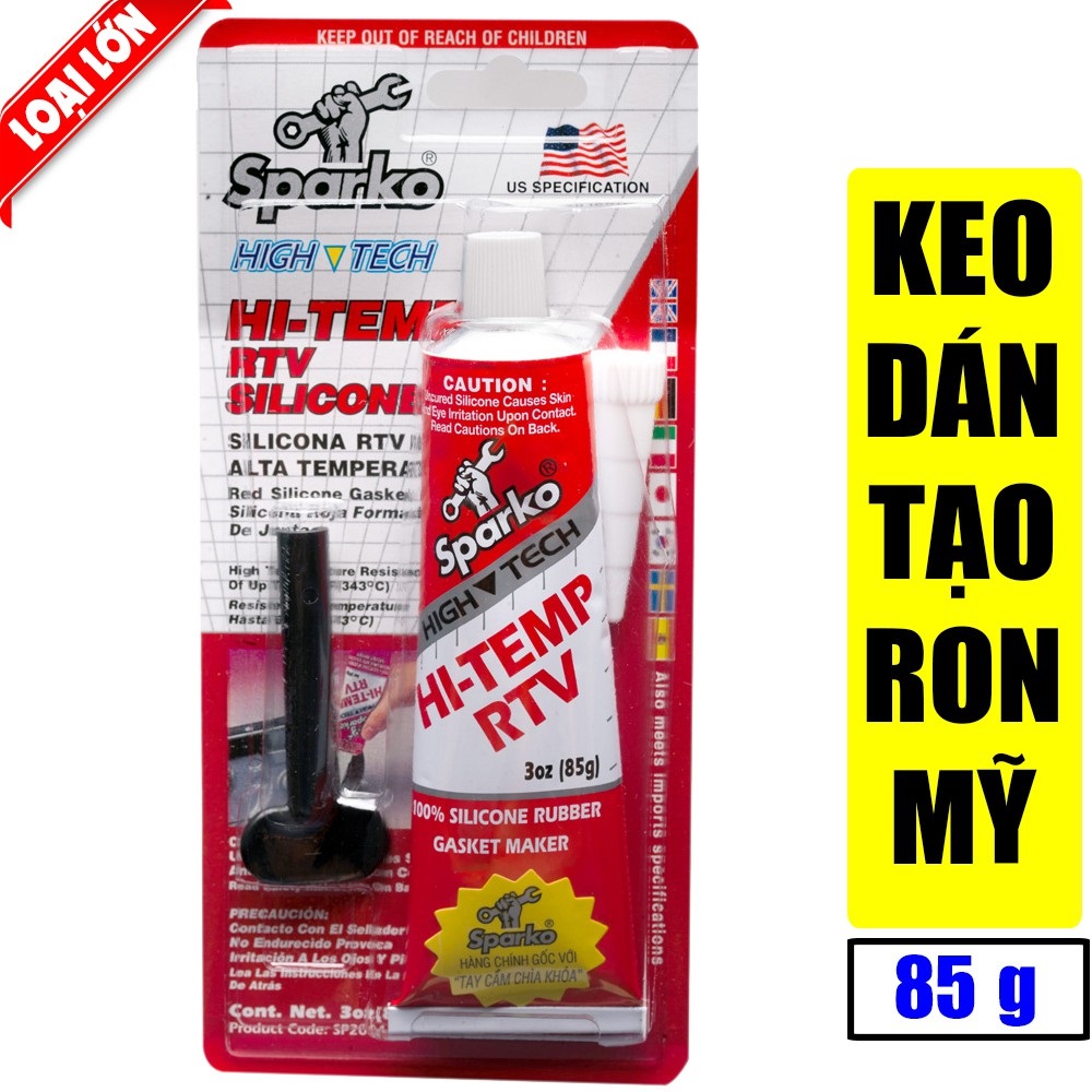 [HCM]Keo thế ron Sparko Đỏ Hi-Temp RTV 85gr