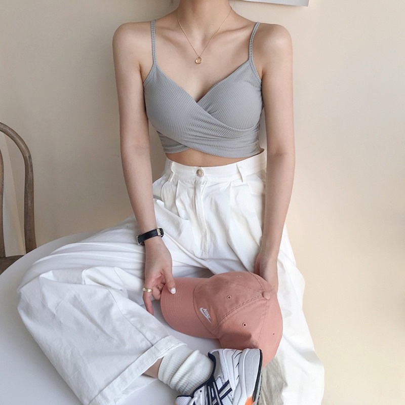 Áo Ngực, Áo Bra Thun Tăm Chéo Siêu Xinh 233