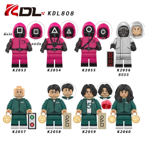 Lego Minifigures Nhân Vật Trong Trò Chơi Con Mực Squid Game KDL808 - Đồ Chơi Lắp Ráp