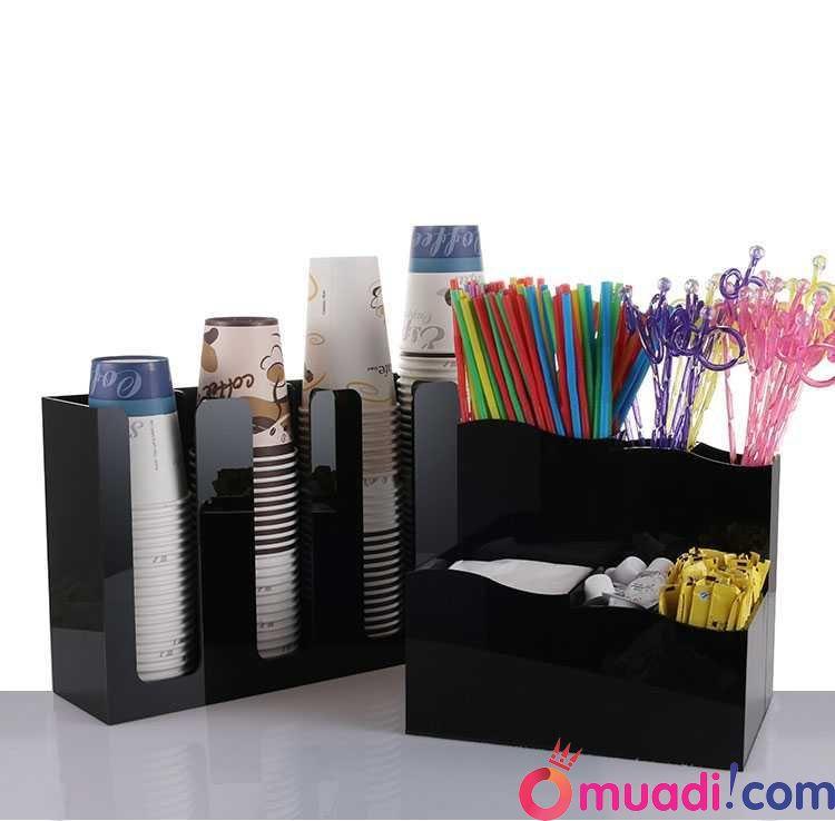 Kệ mika để ly trà sữa 4 ngăn